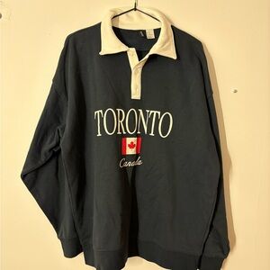 Toronto Canada Crewneck Rugby Pullover